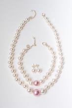 Load image into Gallery viewer, Swarovski Pink Pearl Jewellery Set