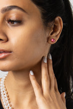 Load image into Gallery viewer, Swarovski Mulberry Pink pearl stud earrings