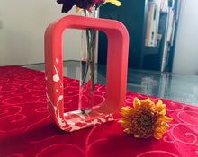 Load image into Gallery viewer, Rectangle Pink and White Vase
