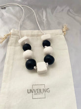 Load image into Gallery viewer, Black and white statement necklace
