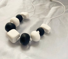 Load image into Gallery viewer, Black and white statement necklace