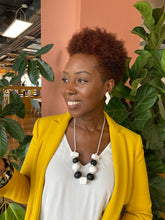 Load image into Gallery viewer, Black and white statement necklace