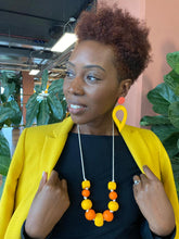 Load image into Gallery viewer, Yellow and orange statement necklace