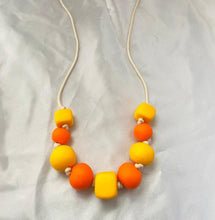 Load image into Gallery viewer, Yellow and orange statement necklace