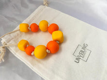 Load image into Gallery viewer, Yellow and orange statement necklace
