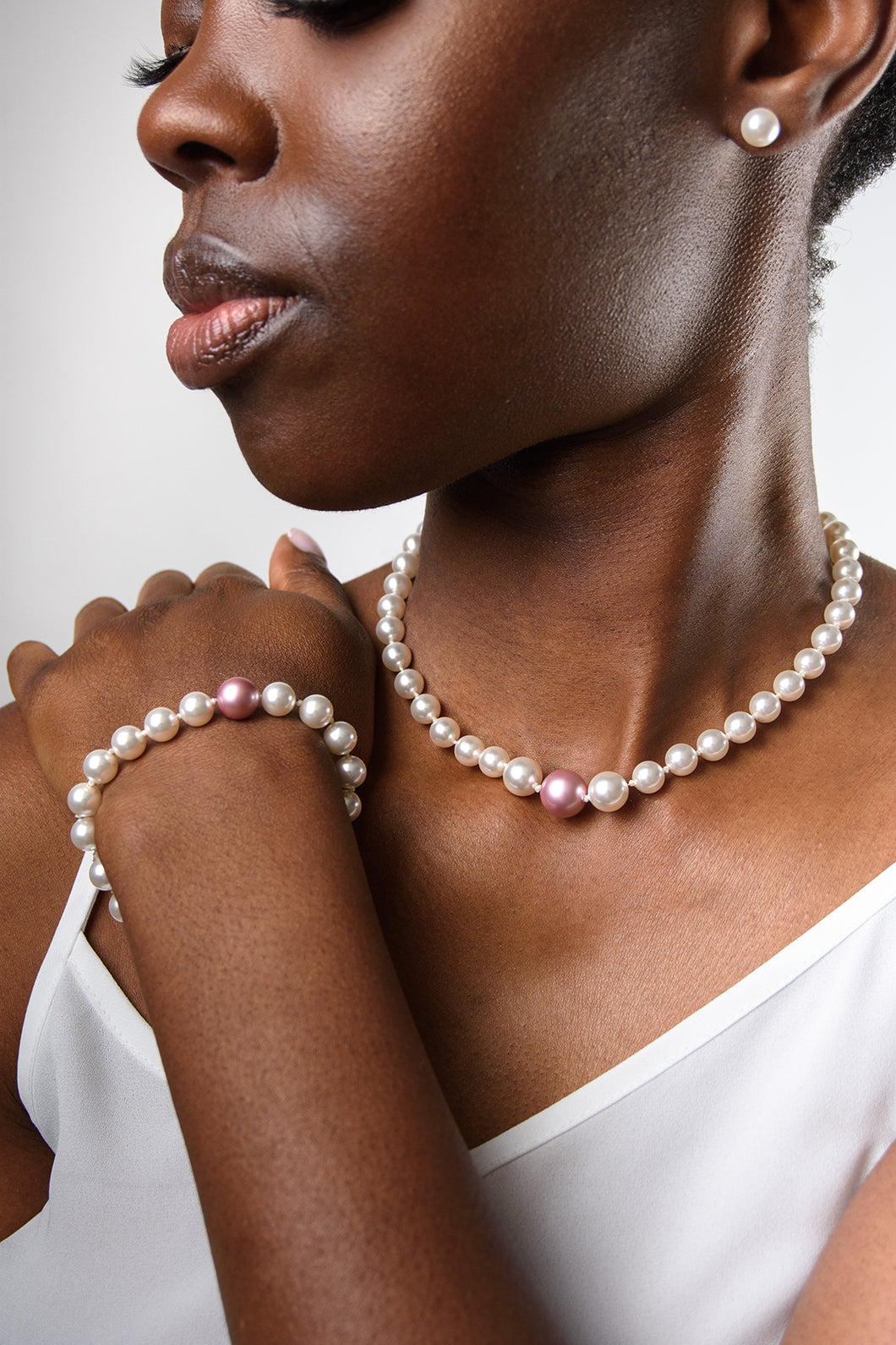 Swarovski Pink Pearl Jewellery Set