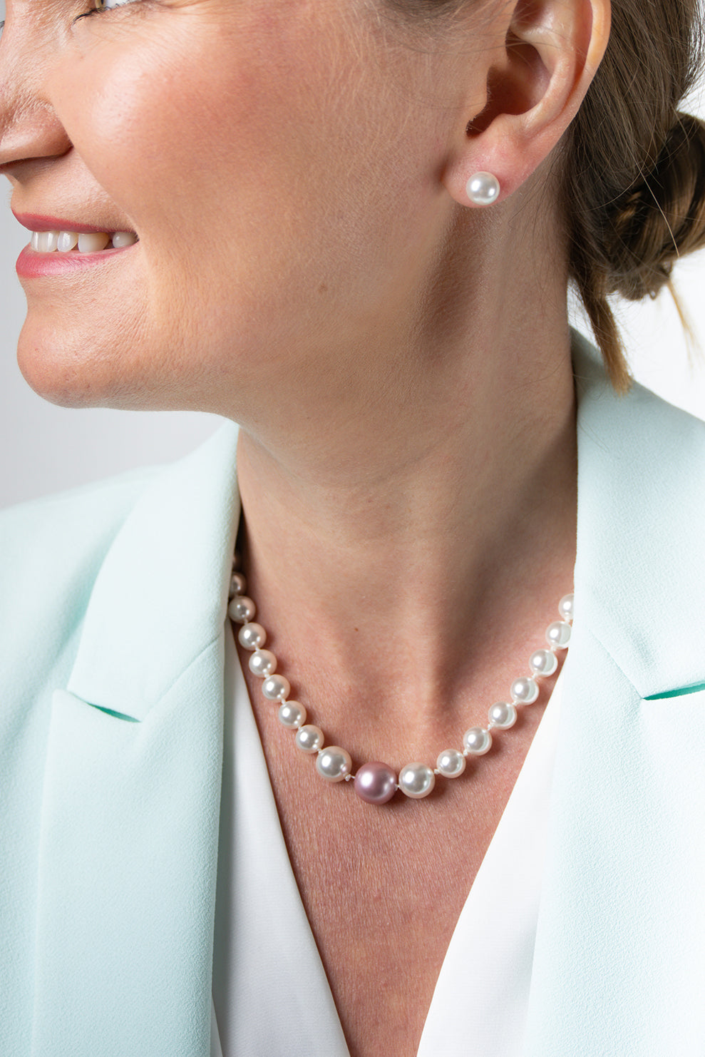 ☆Hei☆ swarovski pearl necklace HE21FNSG701XXFR Swarovski Pink Pearl Necklace