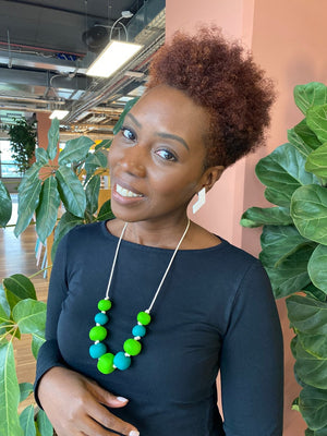 Green statement necklace