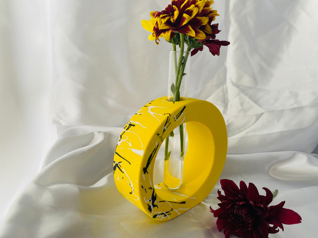 Round Yellow Vase