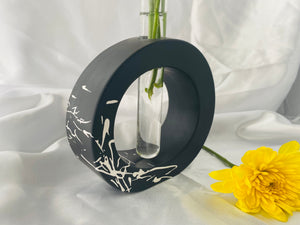 Round Black Vase