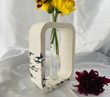 Load image into Gallery viewer, Rectangle White and Black Vase
